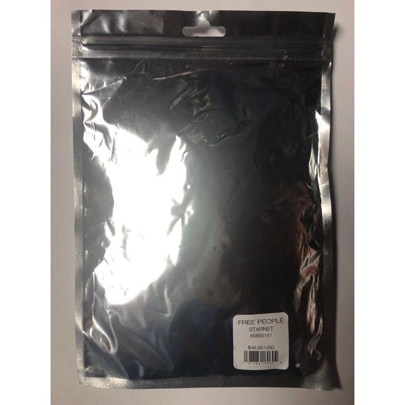 $48 Free People Kathryn Eisman White Star Studded Starstruck Fishnet Tights F689 - Picture 3 of 5